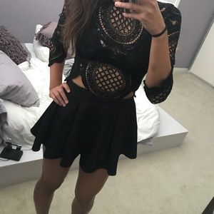 The Boutique Black lace romper